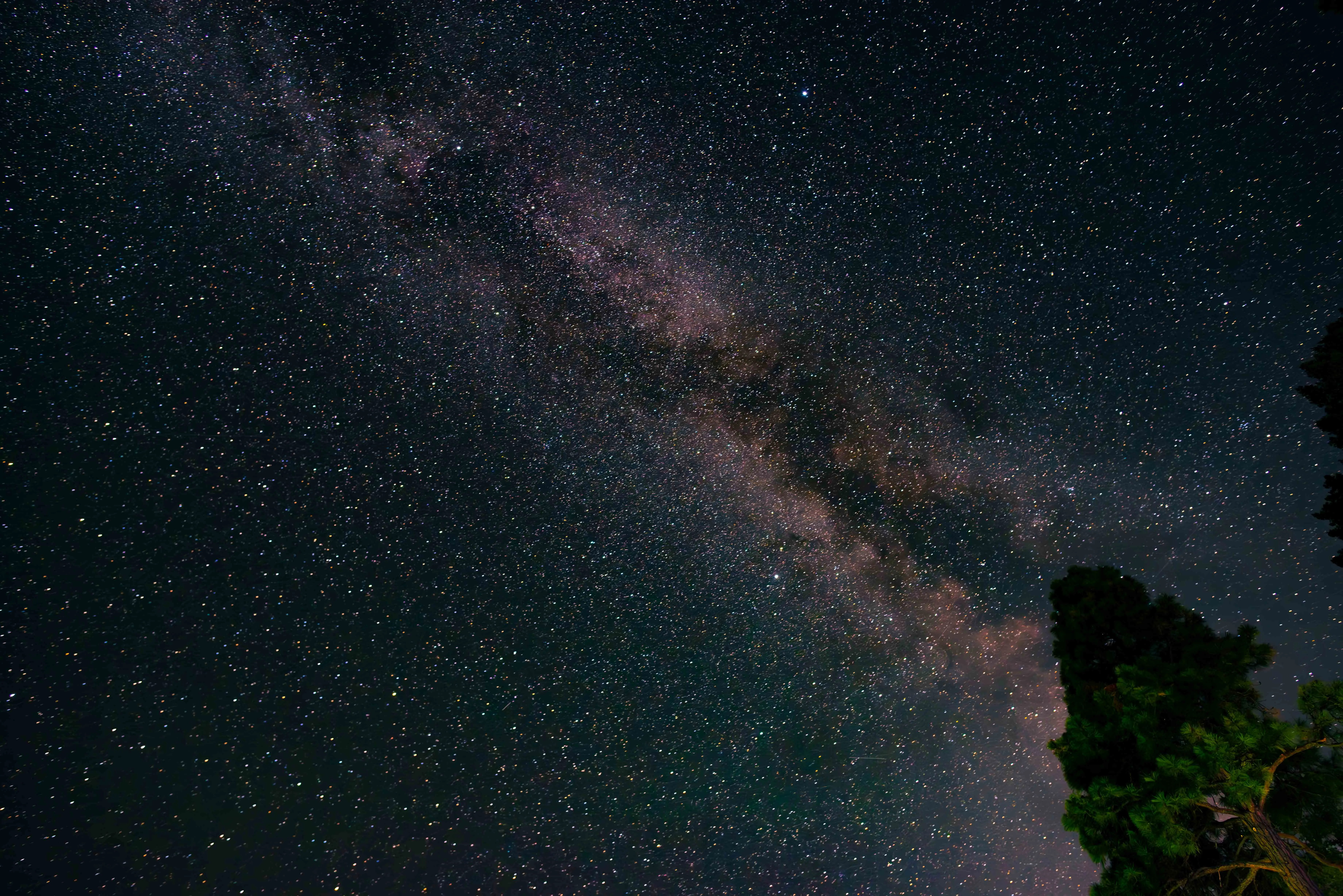 Night sky astrophotography by Thomas McClure showing the Milky Way galaxy over Flathead Lake Montana